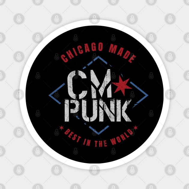 CM Punk Chicago Made Magnet by MunMun_Design